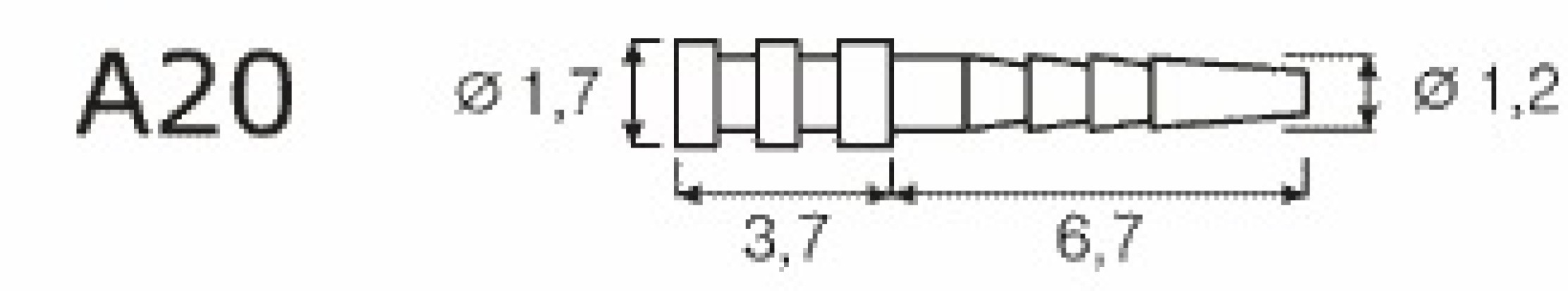 Титановые штифты IKT-A20-V (24шт.)