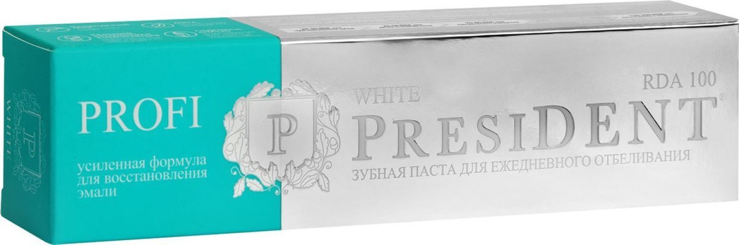 PRESIDENT PROFI White - зубная паста (50мл), Betafarma SpA, Италия