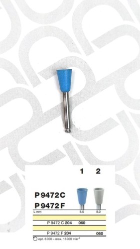 Полировочный бор по ZrO2 с алмазным зерном 1-я ступень / Р 9472 C 204.060, Drendel + Zweiling DIAMANT GmbH, Германия