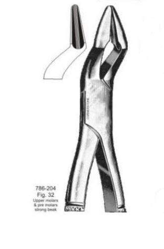 786-204 Щипцы №32 для верхних моляров и премоляров