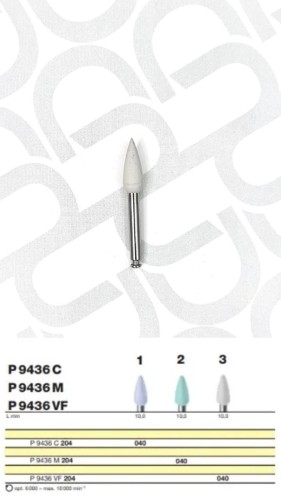 Полировочный бор по композиту 3-я ступень / P 9436 VF 204.040, Drendel + Zweiling DIAMANT GmbH, Германия