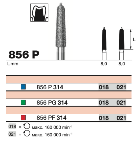 Бор  алмазный D+Z  /856 PF 314.018